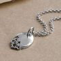 Sterling Silver Star Oval Necklace, thumbnail 1 of 3
