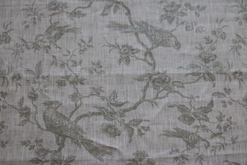 Blue Bird On White Linen Fabric, 8 of 10