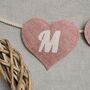 Heart Shaped Bunting In Dusky Pink For Girls Baby Room, thumbnail 5 of 12
