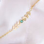 Delicate Gold Or Silver Plated Vine Birthstone Bracelet, thumbnail 7 of 12
