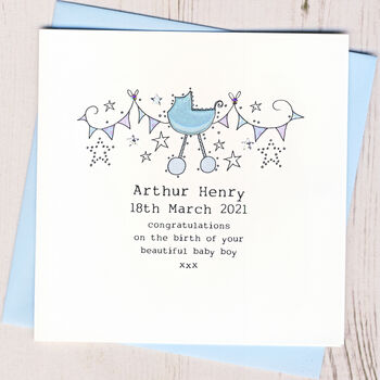 Personalised New Baby Card By Eggbert & Daisy | notonthehighstreet.com