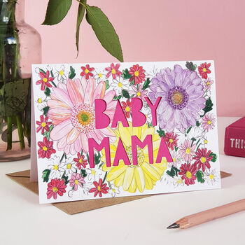 'Baby Mama' New Mum Paper Cut Card, 2 of 7