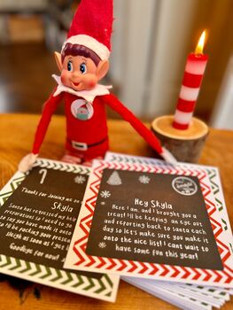 Elf Antics Personalised Countdown Cards For Advent, 8 of 9