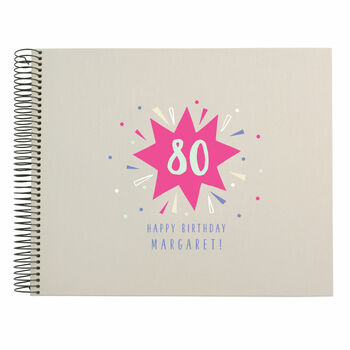 Personalised 80th Birthday Spiral Bound Book, 5 of 10
