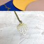 Minimal Brass Flower Cut Out Necklace, thumbnail 6 of 8