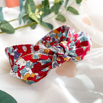 Floral Side Knot Headband Hair Accessory, 5 of 6