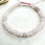 Roze Quartz Bead Adjustable Cord Bracelet, thumbnail 3 of 7