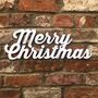 Merry Christmas Sign Mantle Decoration Ornament, thumbnail 4 of 10