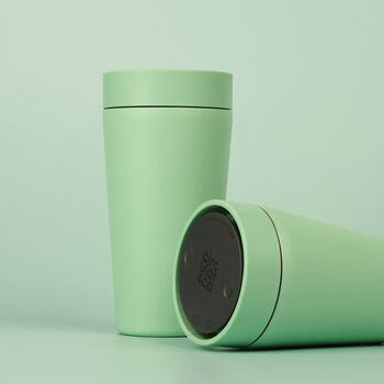 Circular And Co Travel Mug Made From Recycled Stainless Steel 12oz Seaglass Green, 8 of 8