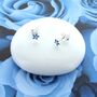 Tiny Blue Flower Stud Earrings, thumbnail 1 of 2