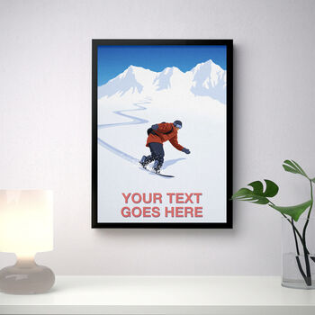 Personalised Snowboard Art Poster, 3 of 7