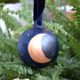 Hand Painted Ceramic Moon Bauble, thumbnail 1 of 5