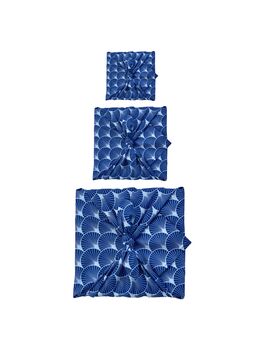 Fabric Gift Wrap Reusable Furoshiki Indigo Fans, 7 of 7
