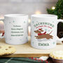 Personalised Dachshund Through The Snow Christmas Mug, thumbnail 1 of 4