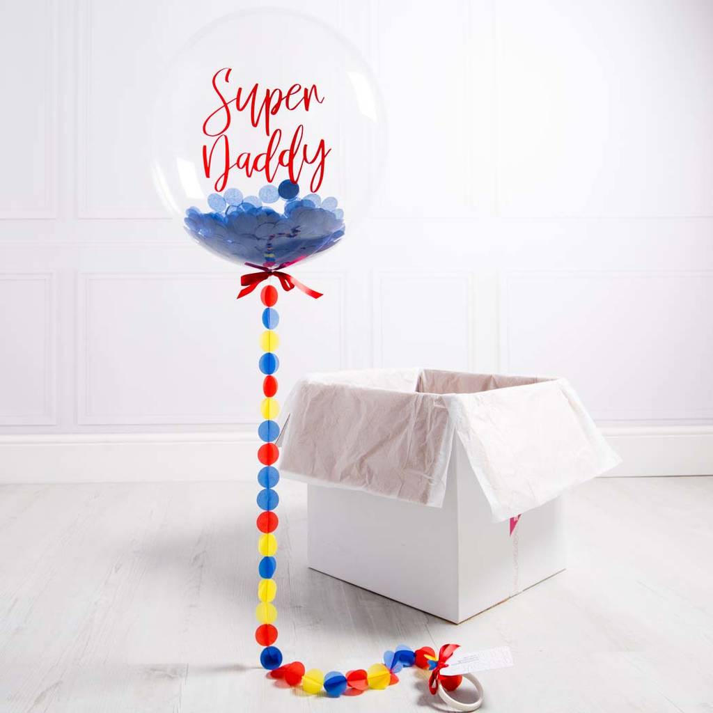 Super Daddy Personalised Bubble Balloon By Bubblegum Balloons