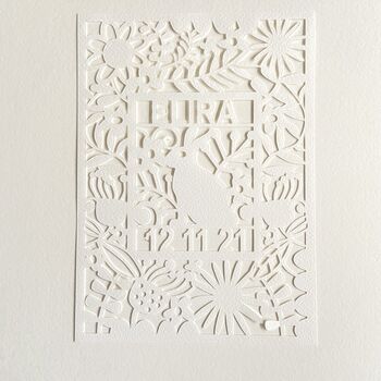 Personalised Baby Paper Cut, 10 of 12