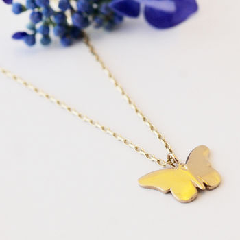 9ct Gold Butterfly Necklace, 3 of 10