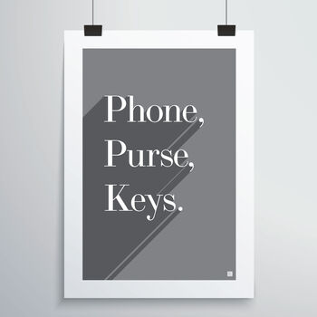 Phone, Purse, Keys Print, 4 of 12