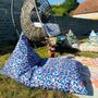 Outdoor Beanbag In Sparrow And Plumb Leopard Print, thumbnail 3 of 4