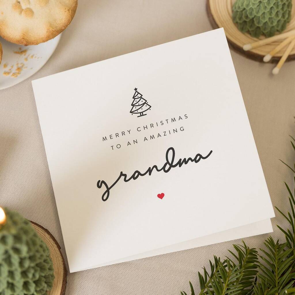 Personalised Grandma Christmas Card Nan Nanny Granny, 1 of 7