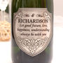 Personalised Mr And Mrs Champagne With Pewter Label, thumbnail 3 of 7