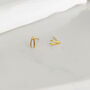 Wishbone Gold Vermeil Plated Studs, thumbnail 2 of 4