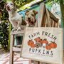 Personalised Farm Fresh Pumpkin Jute Tote Bag, thumbnail 1 of 12