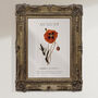 Birth Flower Wall Print 'Poppy' For August, thumbnail 4 of 9