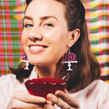Jelly On A Plate Glitter Resin Earrings, 2 of 5