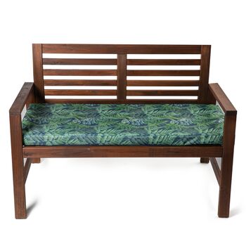 Ferns Floral Water Resistant Garden Bench Seat Pad, 2 of 6