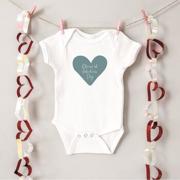 Personalised My First Valentine Babygrow Or Sleepsuit, 2 of 5