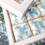 Thank You Biscuits Gift Box, Blue Floral, Nine Pieces, thumbnail 3 of 10