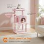 96cm Cat Tree Tower Light Grey With Side Slope, thumbnail 3 of 12