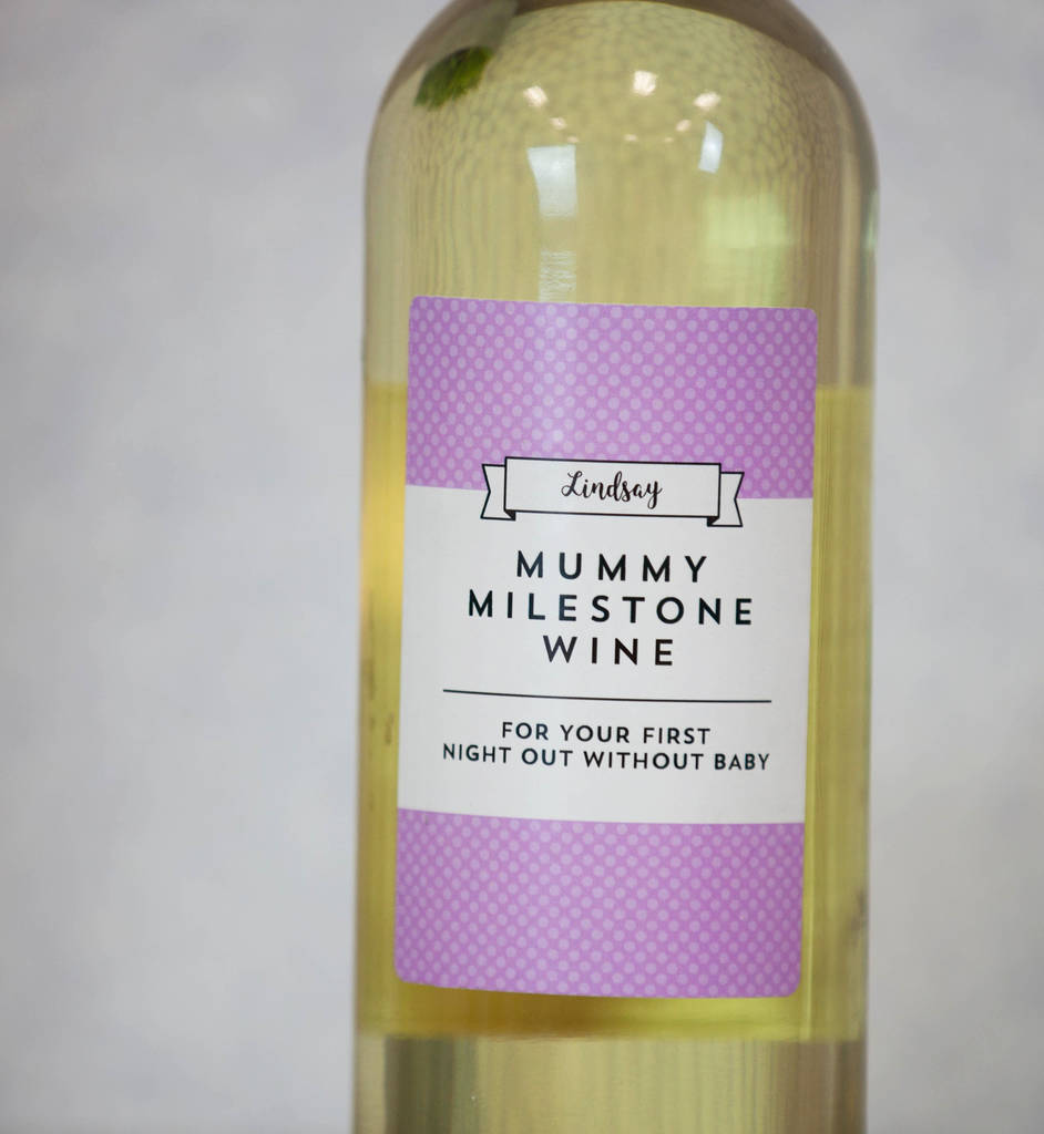 Mummy Milestone Personalised Wine, 1 of 5
