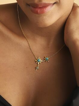 Star Gaze North Star Necklace Gold, 3 of 4