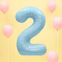 Blue Any Age Foil Number Birthday Balloon, thumbnail 7 of 10