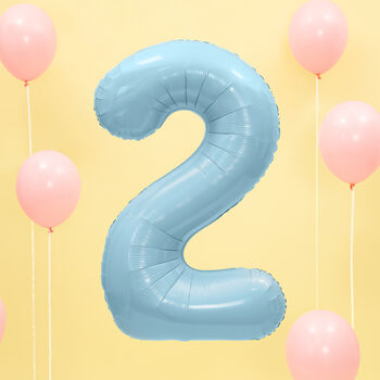 Blue Any Age Foil Number Birthday Balloon, 7 of 10