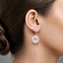 Sterling Silver Spiral Longstem Earrings, thumbnail 2 of 3