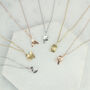 Art Deco Initial Necklace In Silver, Gold Or Rose Gold Colour, thumbnail 5 of 12