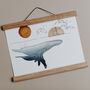 Mother And Baby Calf Whale In Night Ocean Print, thumbnail 4 of 5