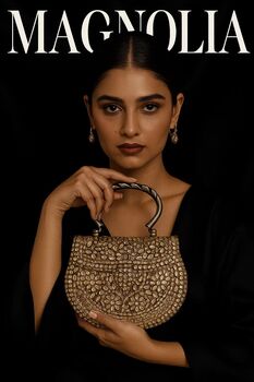 Amritsar Antique Handcrafted Kundan Clutch Bag, 2 of 9