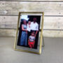 Brass Metal Antique Glass Picture Frame, thumbnail 1 of 8