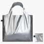 Loqi Metallic Silver Recycled Tote Bag, thumbnail 2 of 2