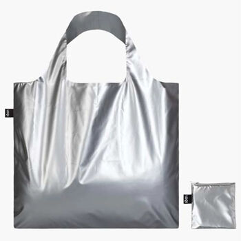 Loqi Metallic Silver Recycled Tote Bag, 2 of 2