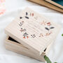 Personalised Small Wooden Floral Trinket Keepsake Box, thumbnail 3 of 3