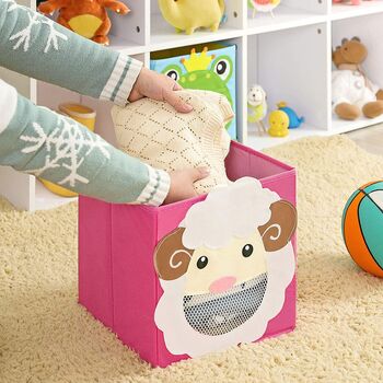 Set Of Three Storage Boxes Toy Organisers Bins Cubes, 5 of 8