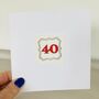 40th Handmade Card, thumbnail 2 of 3