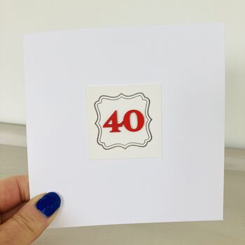 40th Handmade Card, 2 of 3