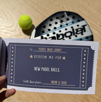 Padel Or Tennis Lovers Personalised Father's Day Gift, 5 of 9