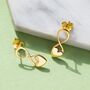 Heart Rose/Gold Plated Stud Sterling Silver Earrings, thumbnail 1 of 6